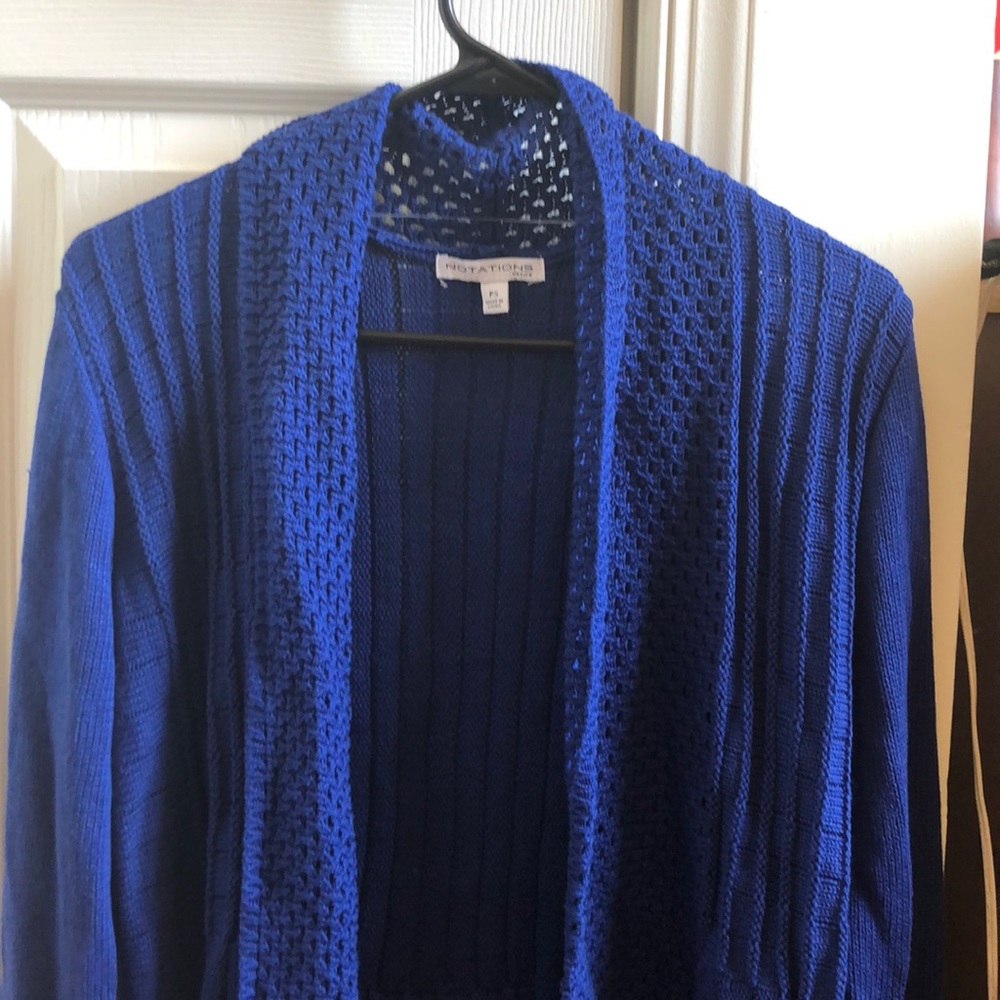 Blue cardigan